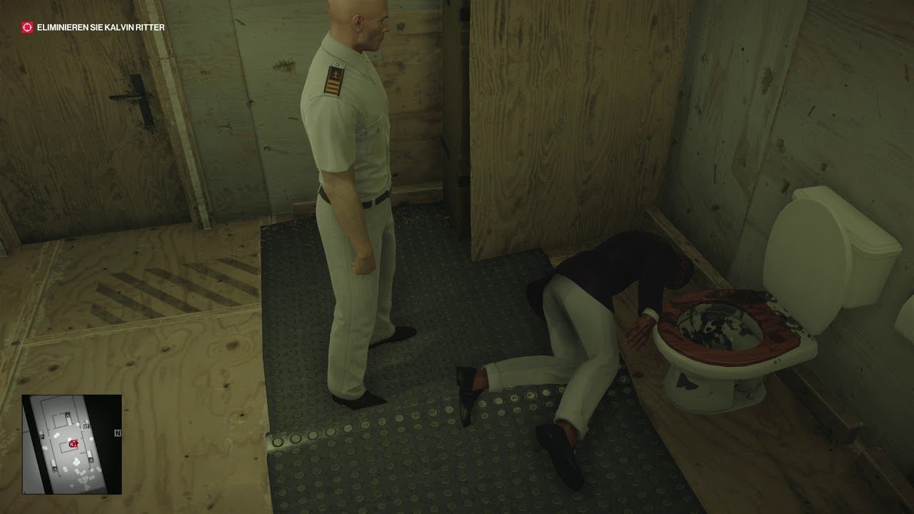 Hitman 2 Tutorial, Kalvin Ritter Drowned in the toilet