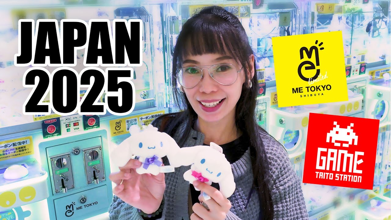 Playing claw machines in Japan