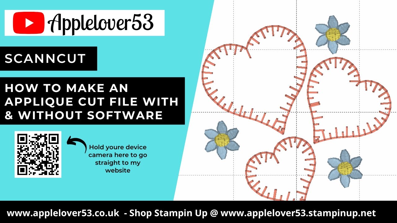 How To Make A ScanNCut Applique Cut File From A Machine Embroidery File With & Without Software