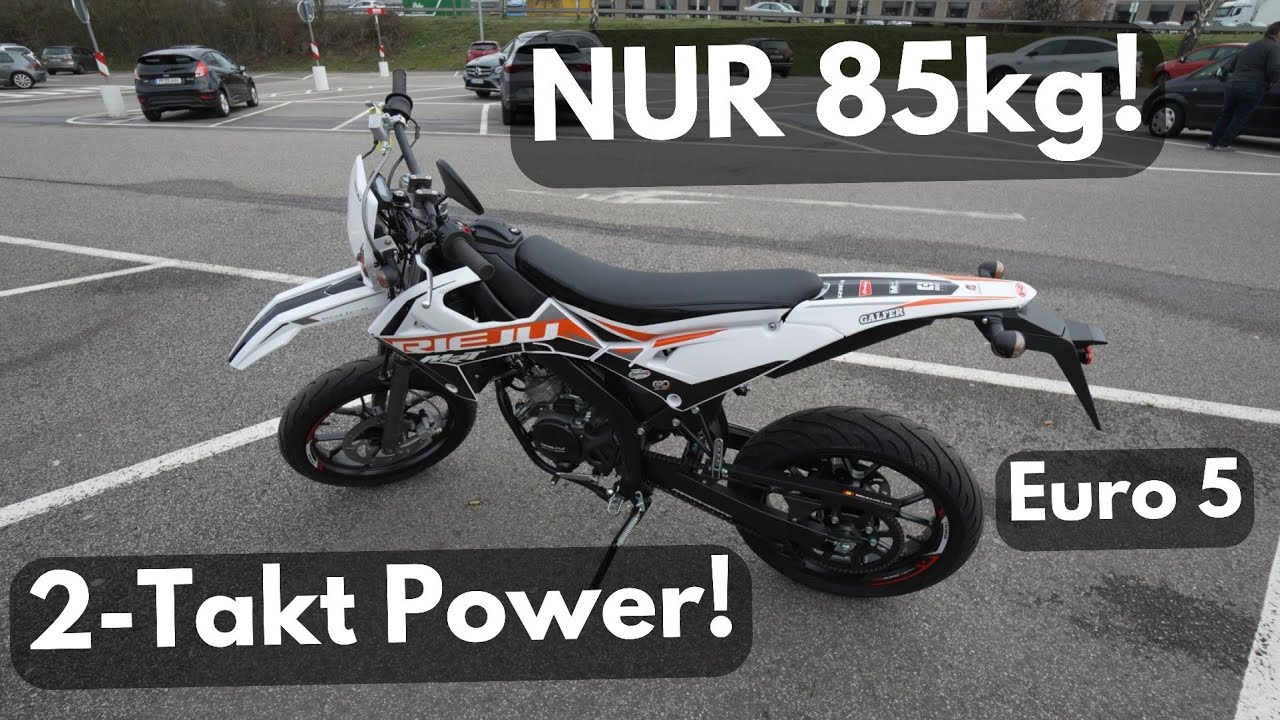 🇪🇸 85kg! SUPERLEICHTES CAMPING WOHNMOBIL MOPED: RIEJU 50ccm Cross und Street Motorrad 2023.