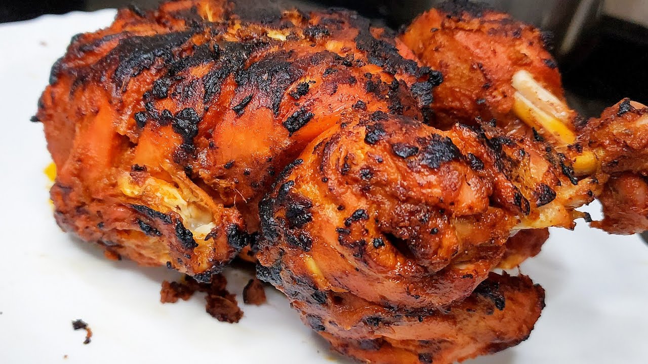 full chicken | whole tandoori chicken no oven no tandoor recipe | तंदूरी मुर्गी