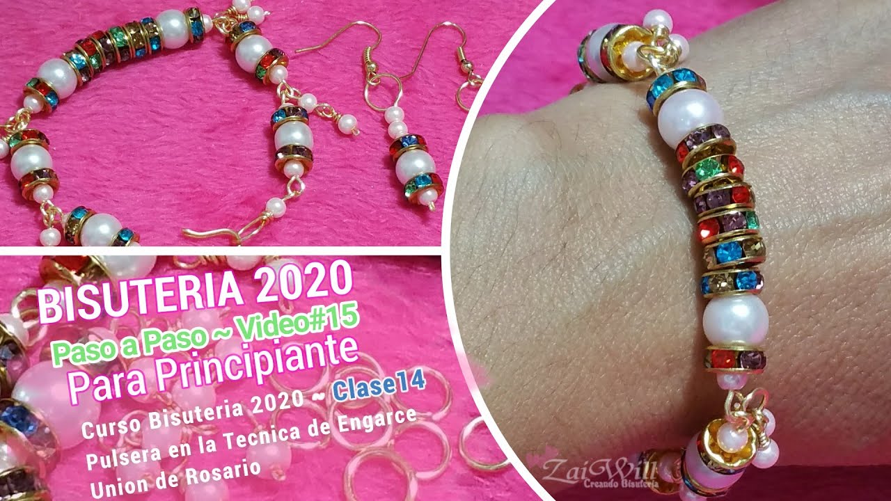 Pulsera y Aretes en la Técnica Union de Rosario Alambrismo Modelo4 ~ Bisuteria Clase14