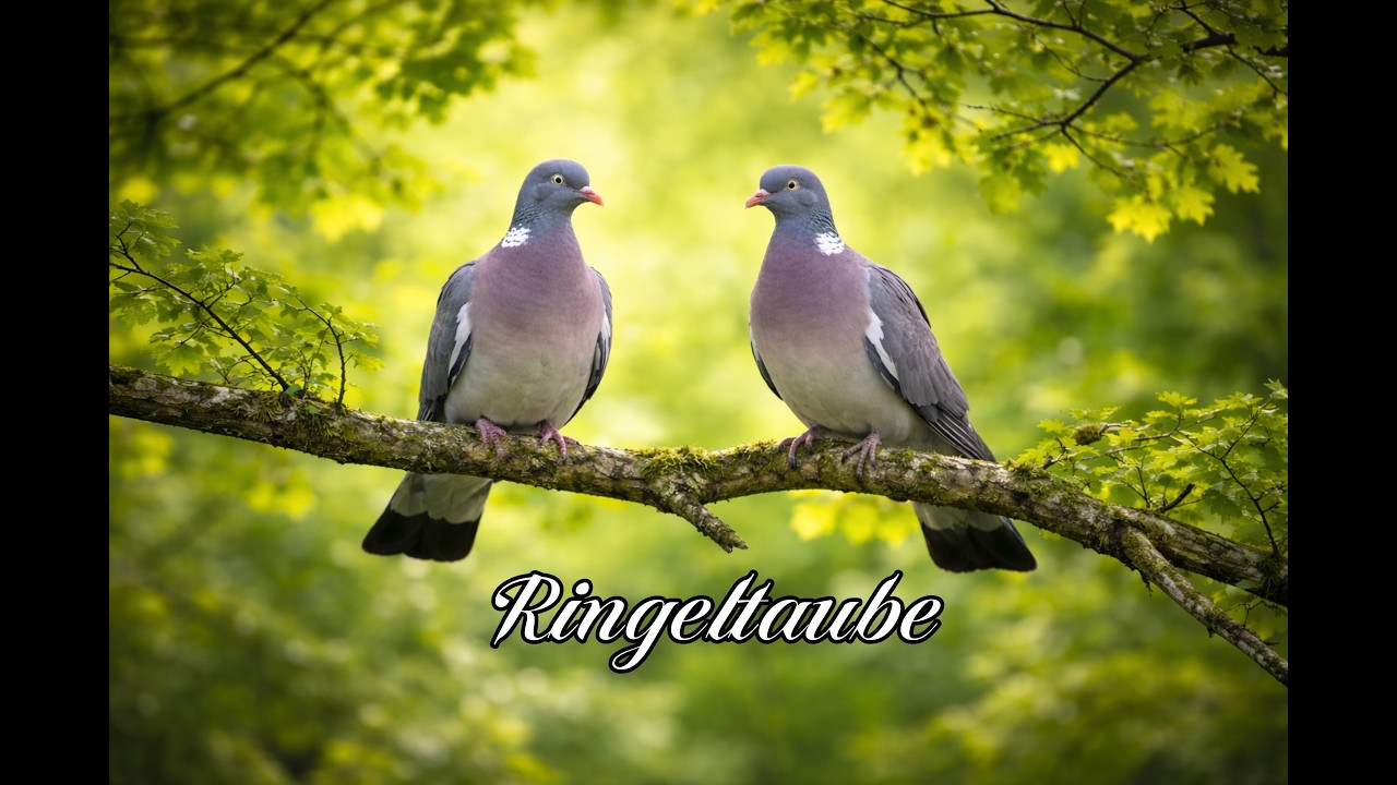 Ruf Geräusch der Ringeltaube laut.