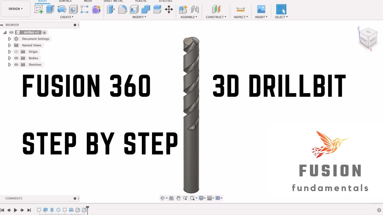 Create a 3D Drillbit in Fusion 360