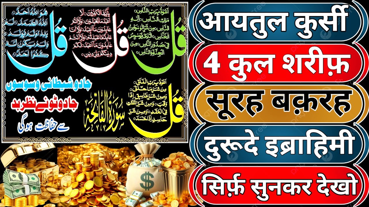 Morning Wazifa After FAJAR Prayers | 4 Qul | Verse of the Chair | Surah Baqarah | Darood Tanjena