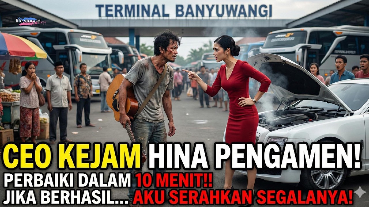 “Orang kayak kamu cuma sampah terminal!”CEO KEJAM INI MENGHINA PENGAMEN di Terminal Banyuwangi
