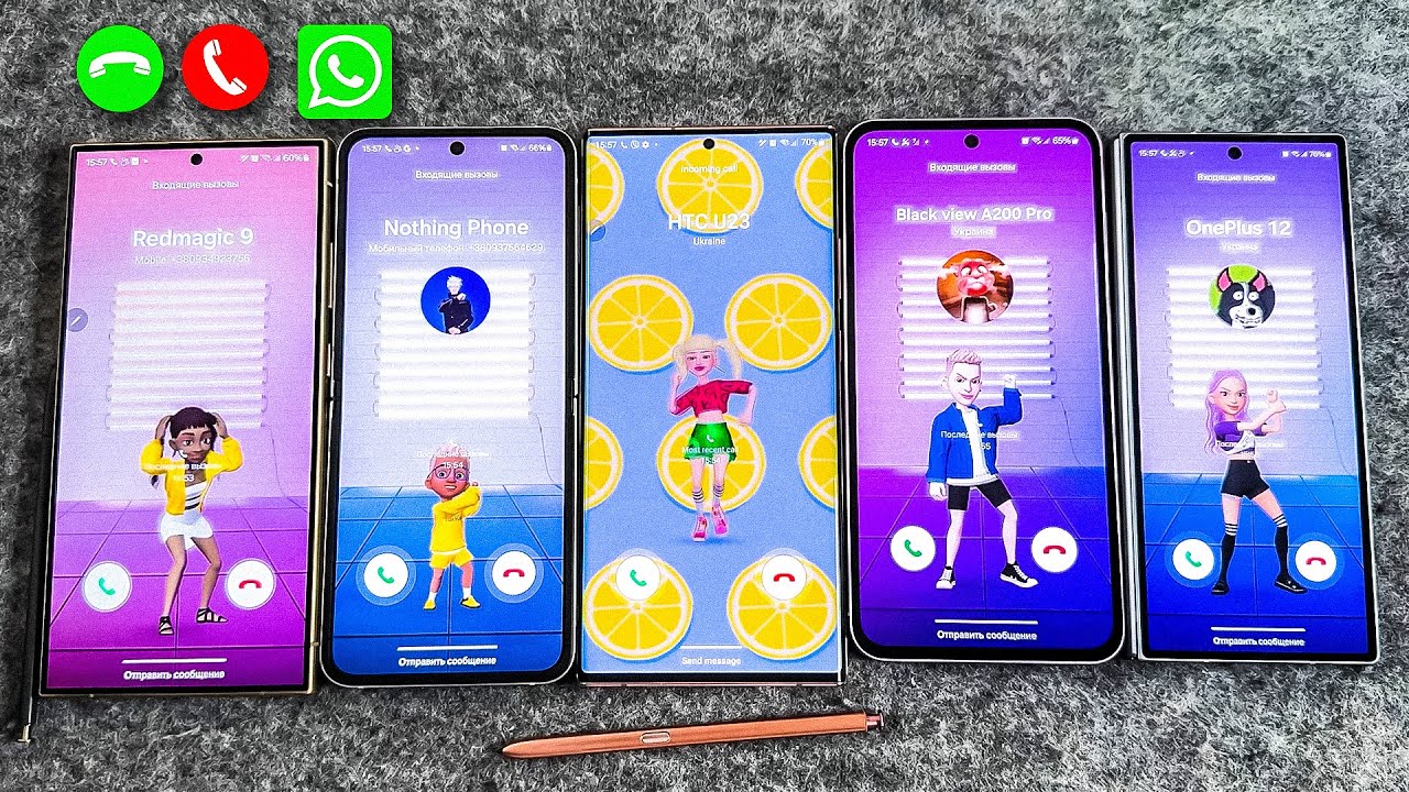 SAMSUNG Galaxy A55, S24 Ultra, Note 20 Ultra, Z Flip 6, Z Fold 6 Cellular vs WhatsApp Incoming Call