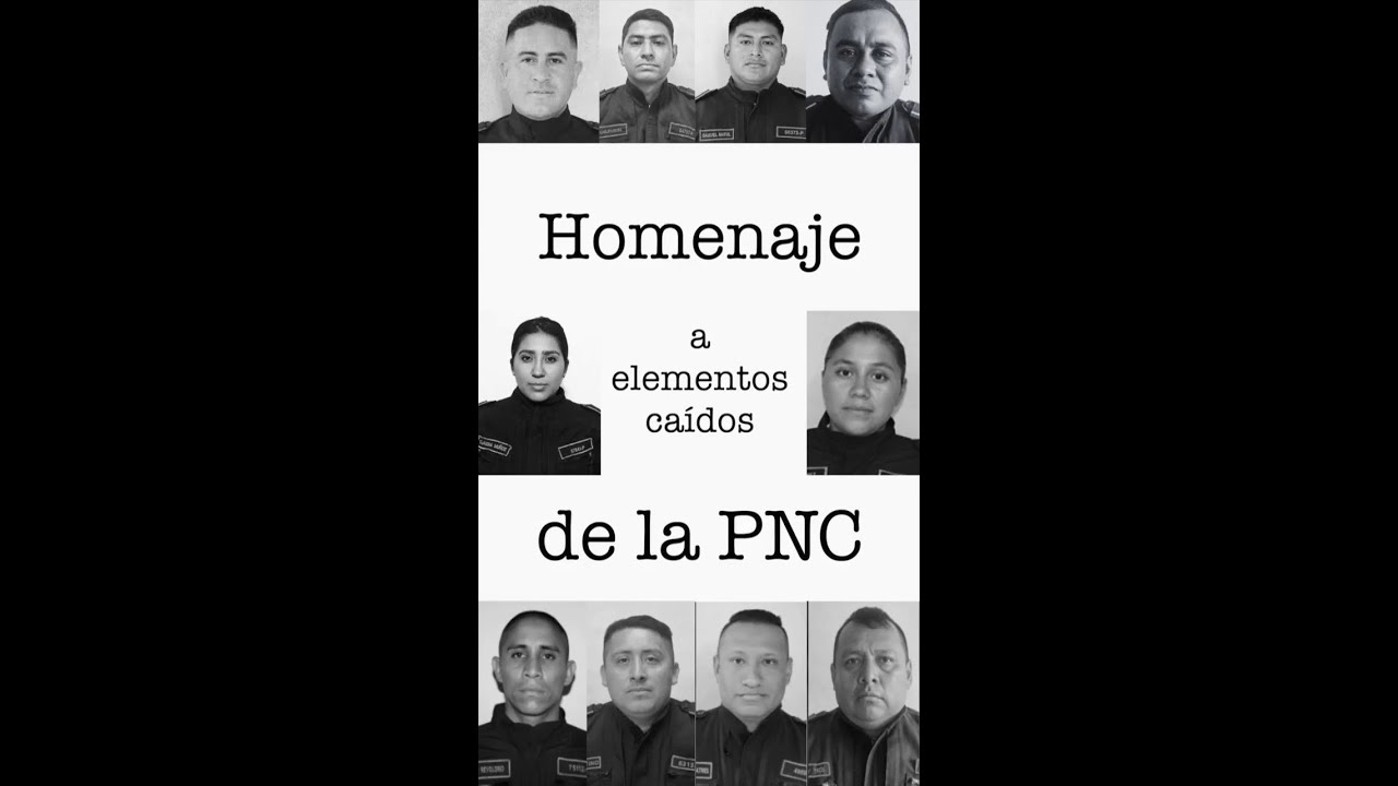 HOMENAJE A ELEMENTOS CA&Iacute;DOS DE LA PNC 🕊