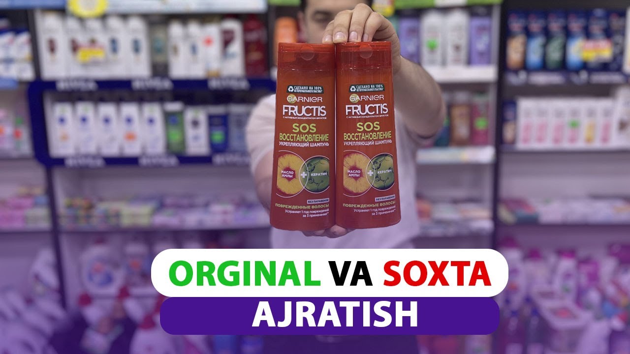 FRUCTIS shampun orginal va soxta parqlashni organib oling