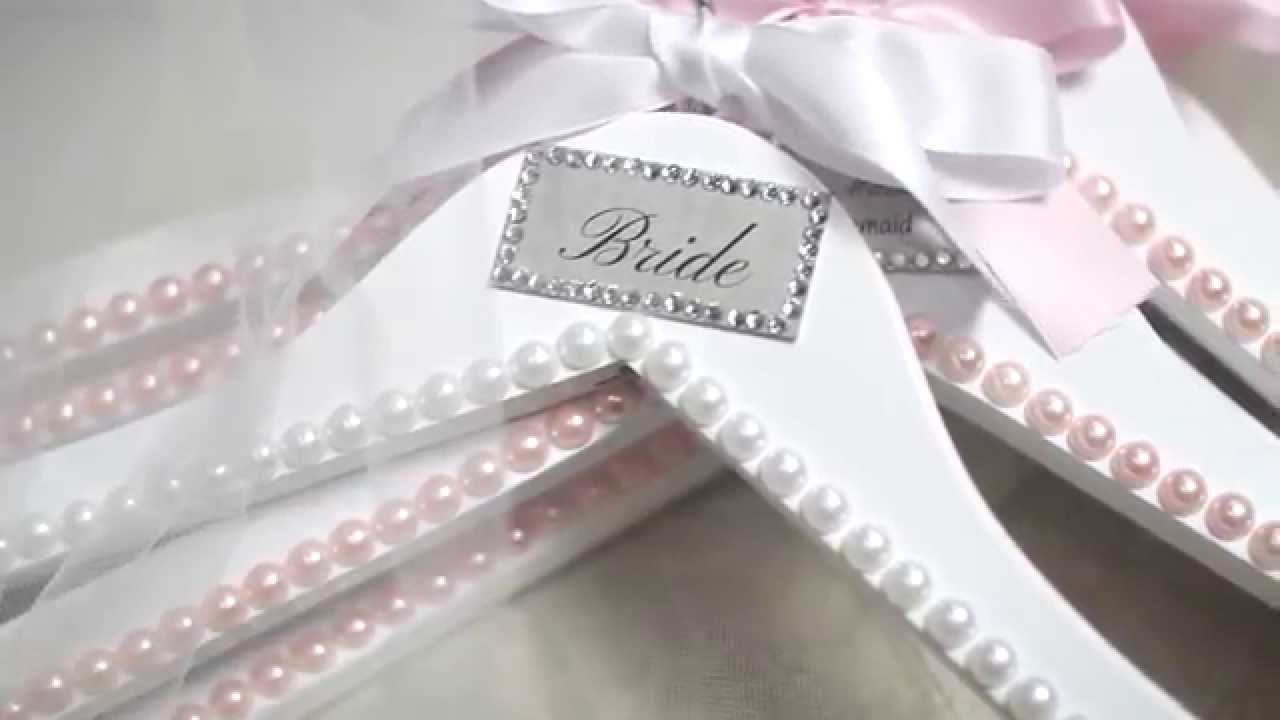 DIY: Bridesmaids Gifts - Customized Hangers (Crystals & Pearls)