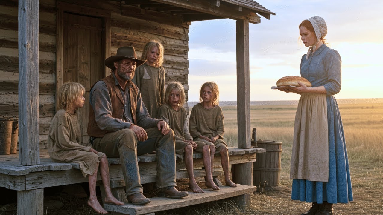 The Cowboy Was Left With Four Babies After His Wife Died— Until She Arrived Carrying a Loaf