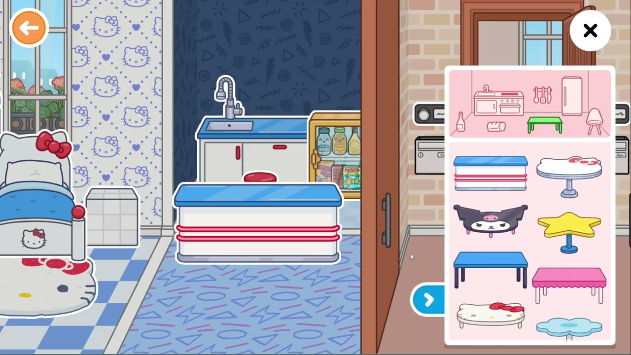 Toca Boca budow domku hello Kitty