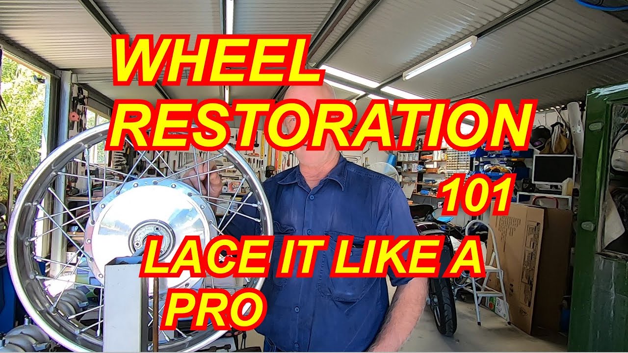 How I restore a vintage motorbike wheel. Zinc plating spokes and re lacing the wheel on a CB450