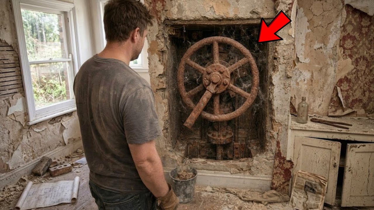 Ein Renovierer fand ein Rad hinter einer Wand, drehte es und sah, was es unter seinem Haus antrieb&hellip;
