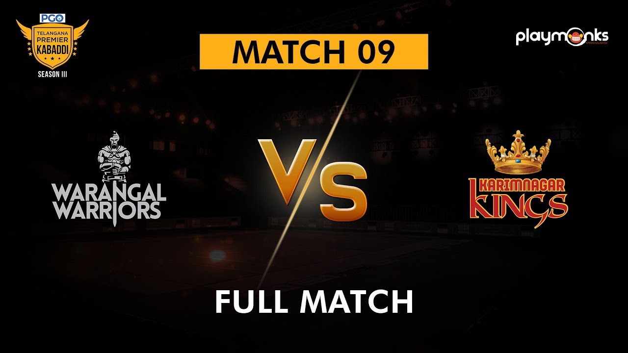 Warangal Warriors Vs Karimnagar Kings Full Match - 9 || Telangana Premier Kabaddi Season 3