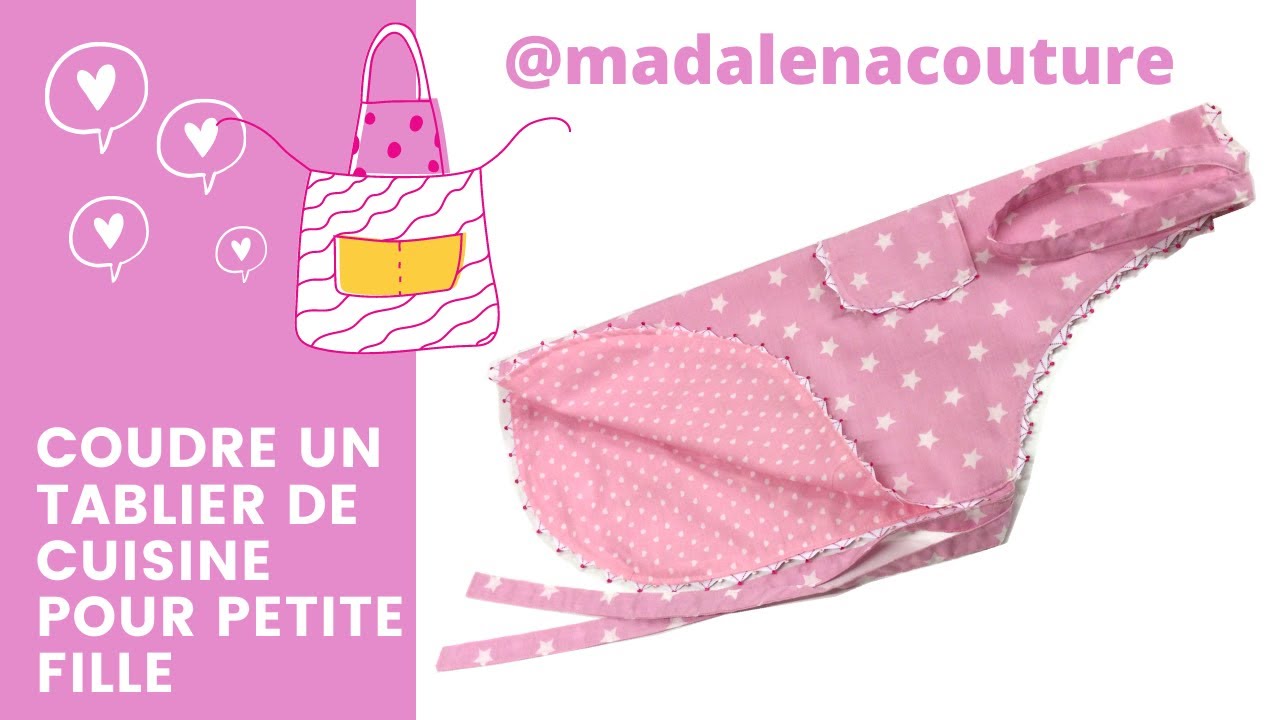 Coudre un tablier de cuisine pour petite fille - Tuto Couture Madalena