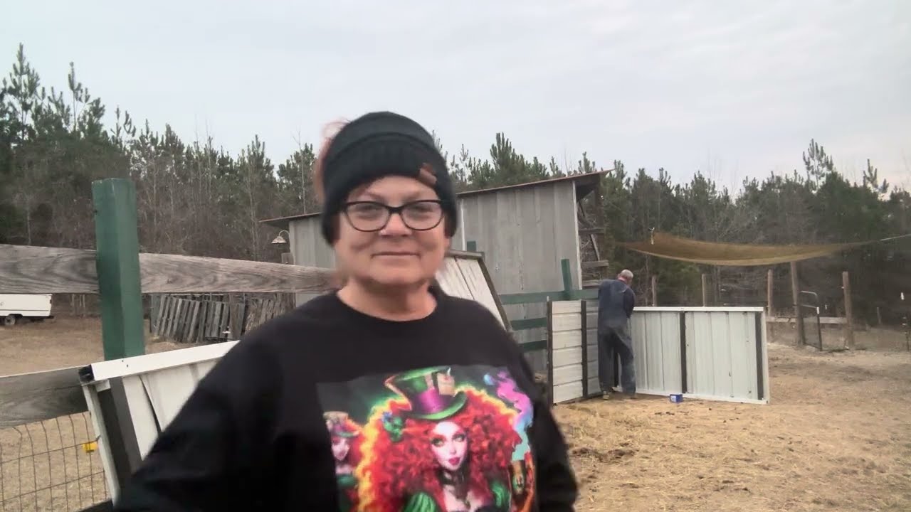 We built a new shelter today for our favorite ranch, with donkeys, horses, &chickens cheering us on