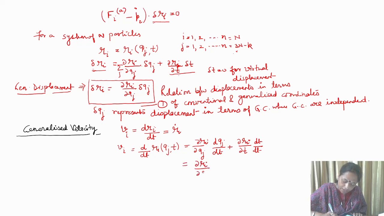 L-12 Mechanics (Generalized Velocity and Generalized Acceleration)