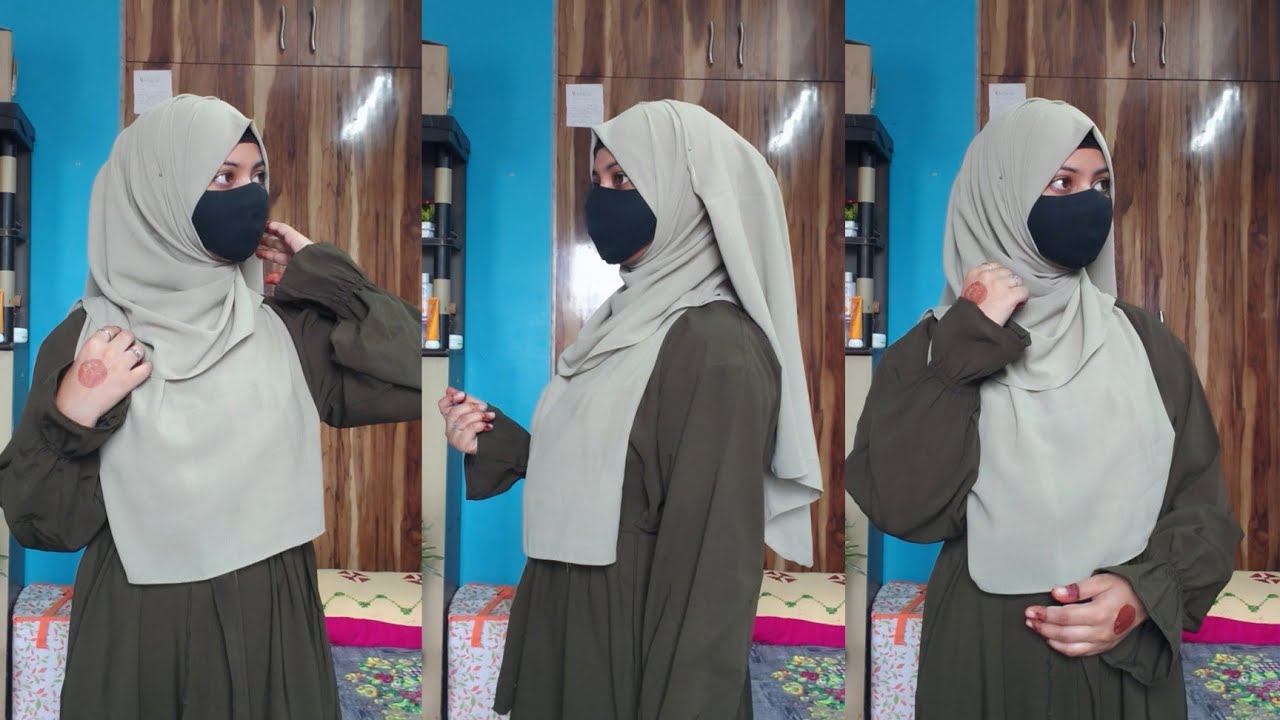 ✨ Full Coverage stylish hijab tutorial , Back & Front | Perfect for Abaya, Daily Wear & college ✨