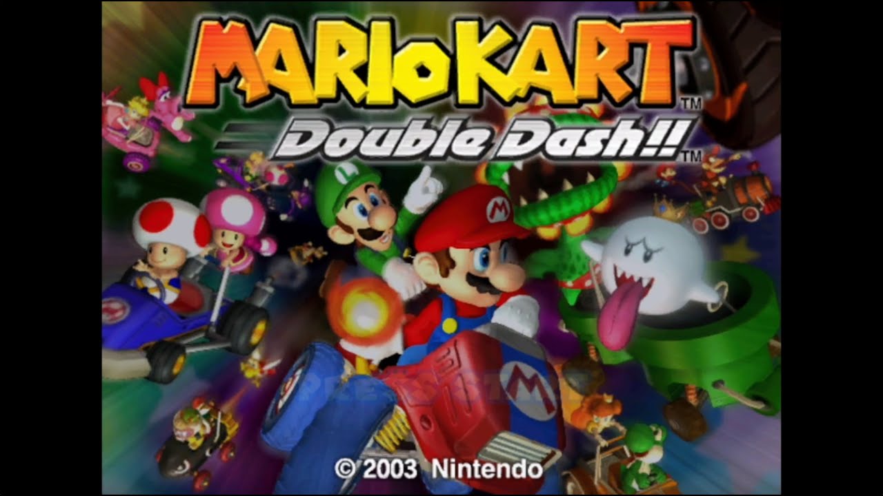 Mario Kart Double Dash!! - Title Screen, Menu, Characters, and More! (No Copyright)