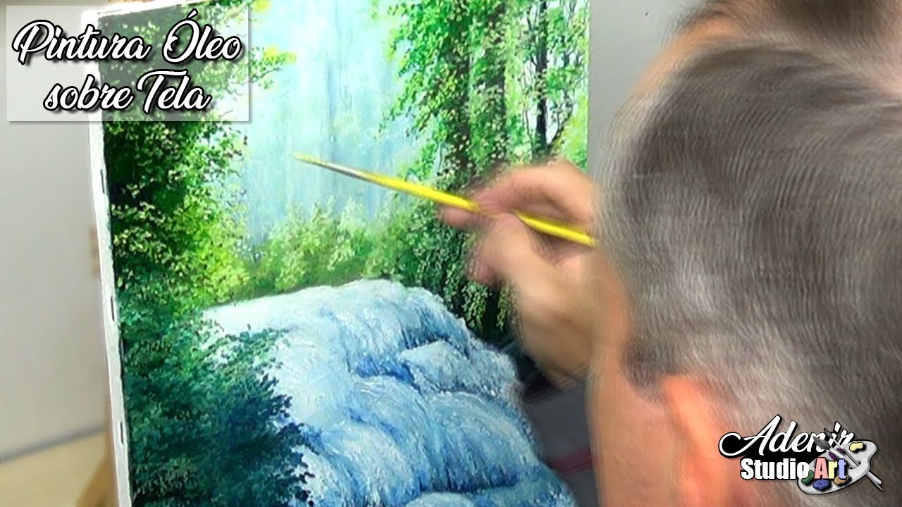 #40 Cachoeira (Óleo sobre Tela) Etapas da Execução | Speed Paint