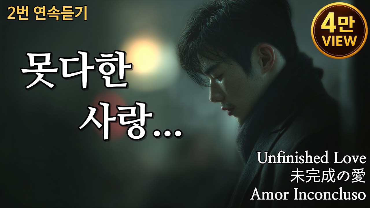 [2만뷰 감사합니다!!]〈못다한 사랑〉 감성 트로트 발라드 (2번 연속듣기) | 중년애창곡