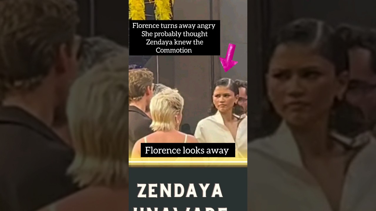 Zendaya ignore by Florence Pugh after getting hit by flying object #shorts #zendaya #dune
