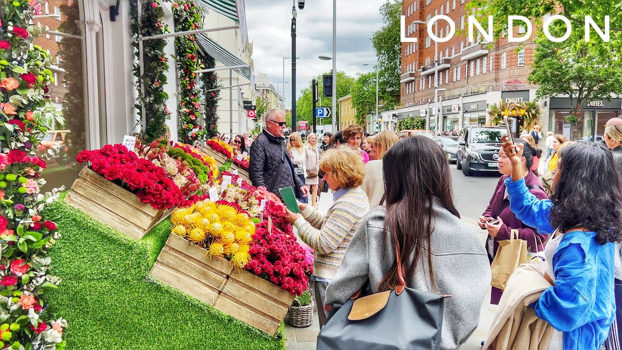 2024 Walking London Chelsea Flower Show, Chelsea in Bloom, 🌺 Sloane Square, King's Road, Belgravia