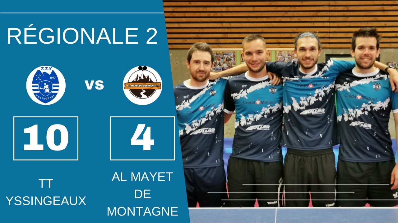 [R2 AURA] TT Yssingelais 1 - AL Mayet de Montagne 1 - 11/12/2023