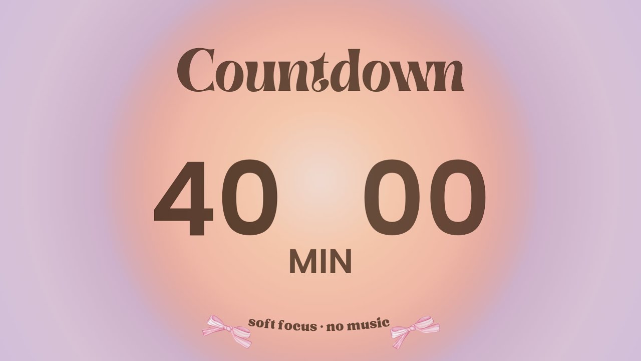 Aura Focus Timer 40 Minutes 🌇 | No Music · Deep Focus