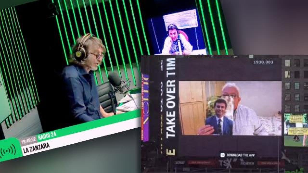 Mauro da Mantova e Parenzo sugli schermi di Times Square - La Zanzara 27.4.2023