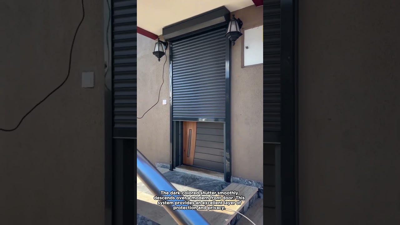 Automated Security Shutter for a Modern Entrance