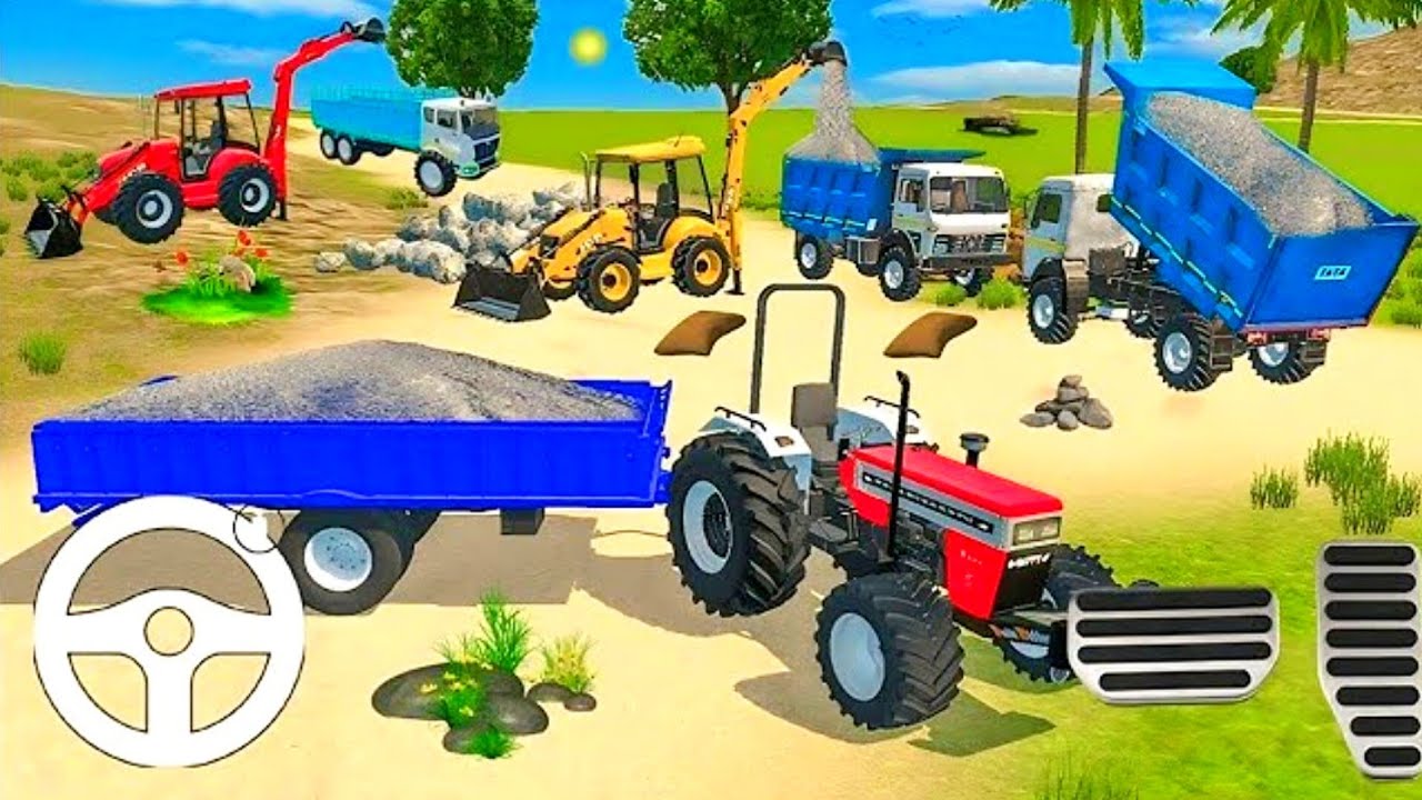 🔴Drive JCB and Uploading 🛻🏗️Stone From Dumper 🛻Truck in Game 