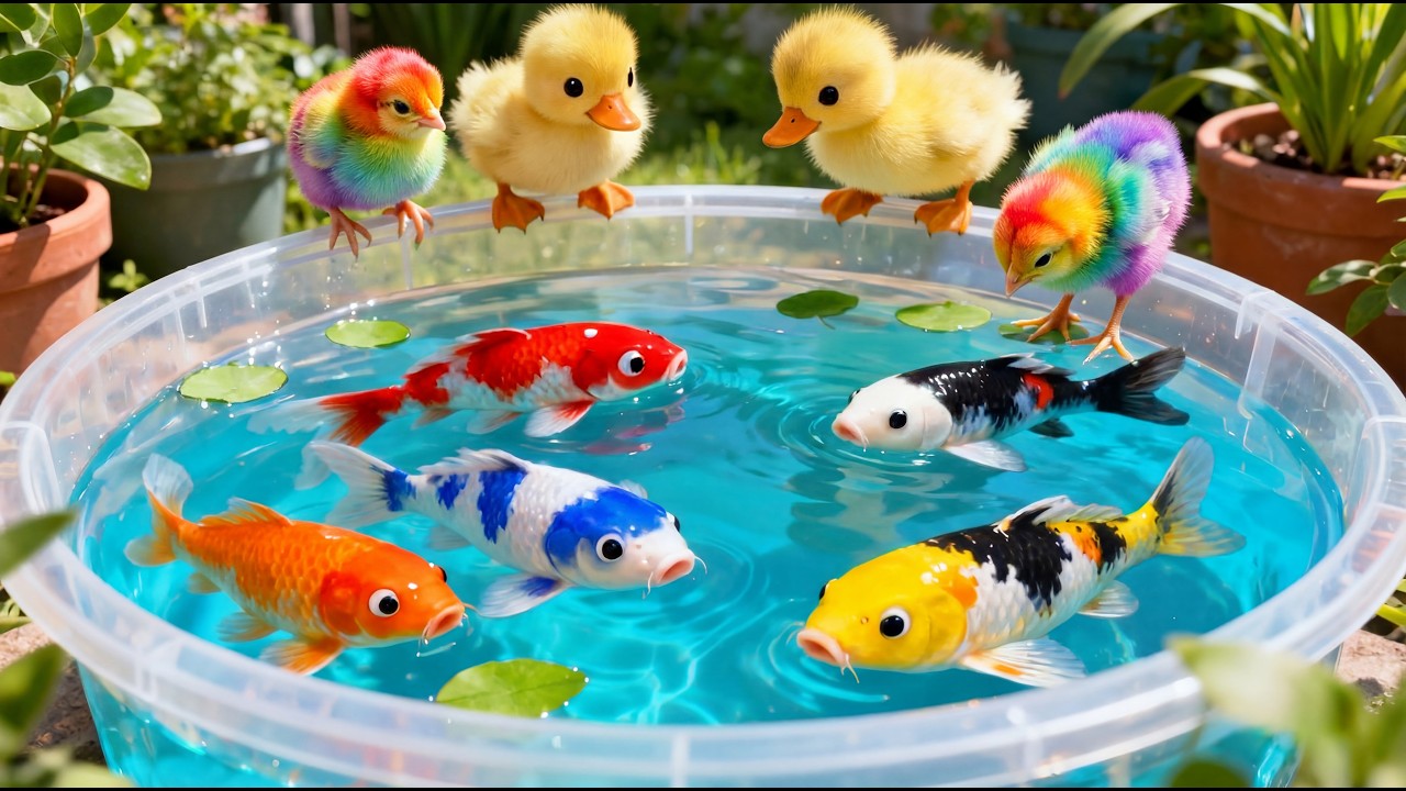 unboxing ikan hias warna warni, ikan koi, ikan glowfish, ikan cupang, kura kura brazil 🐠🌈💦