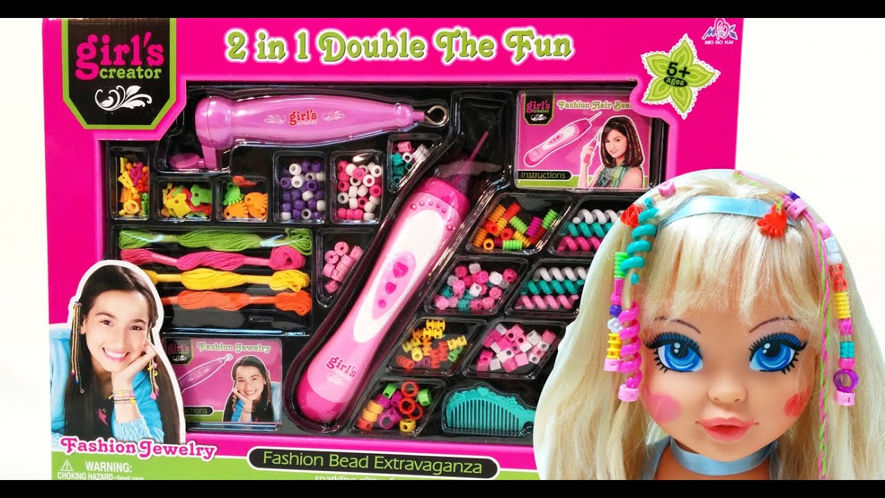 Kit de Peluqueria para Hacer Trenzas Pulseras Collares Anillos