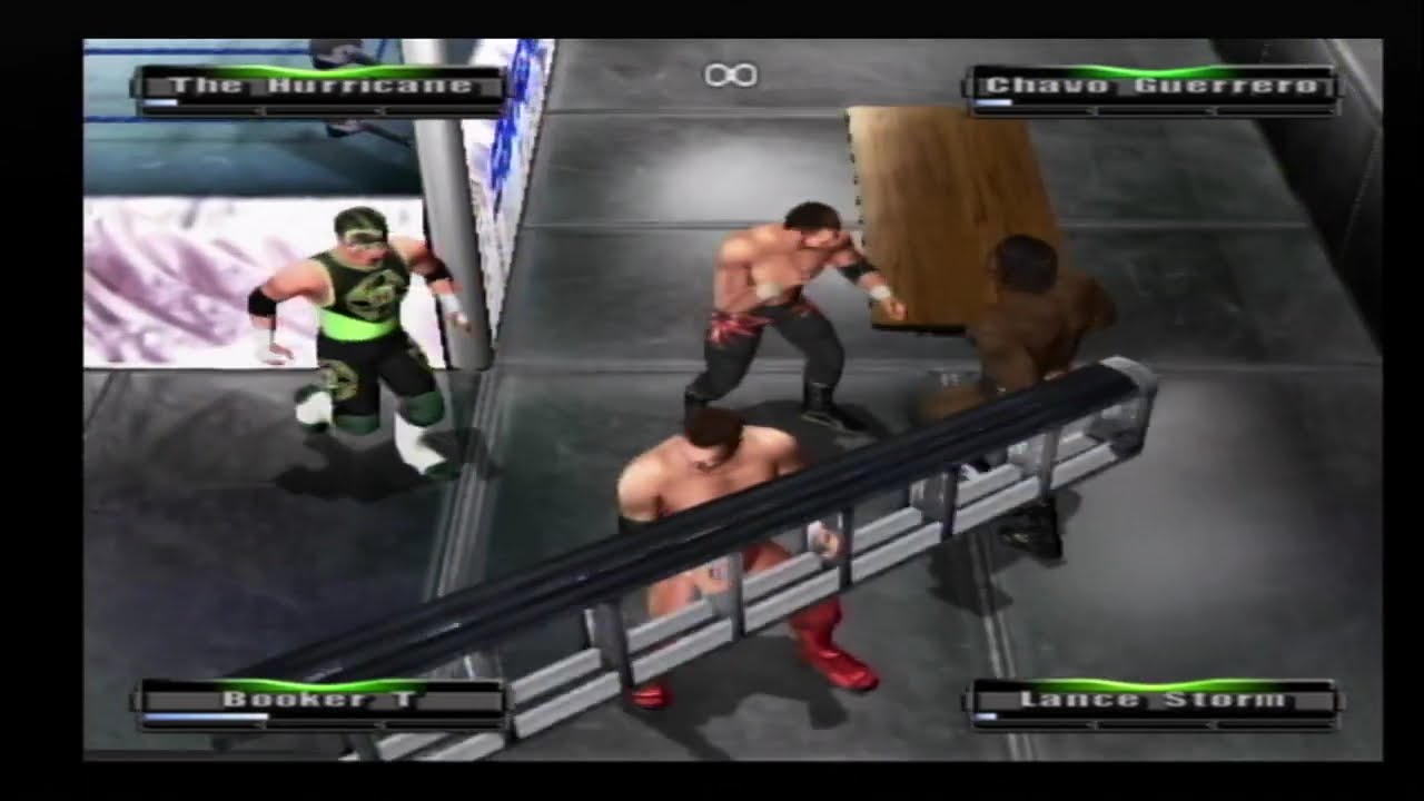 WWE WrestleMania XIX - The Hurricane & Chavo Guerrero Vs Booker T & Lance Storm - TLC Match