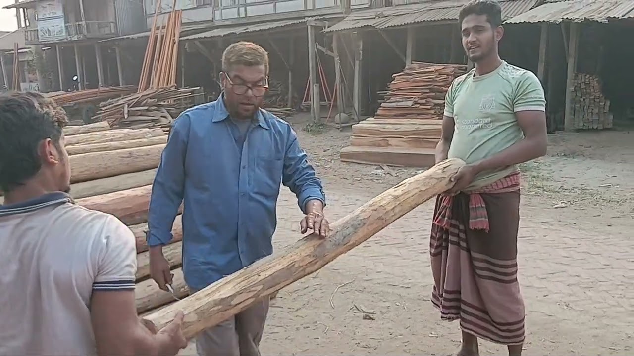 সেগুন কাঠ মাপা হচ্ছে #woodworking 