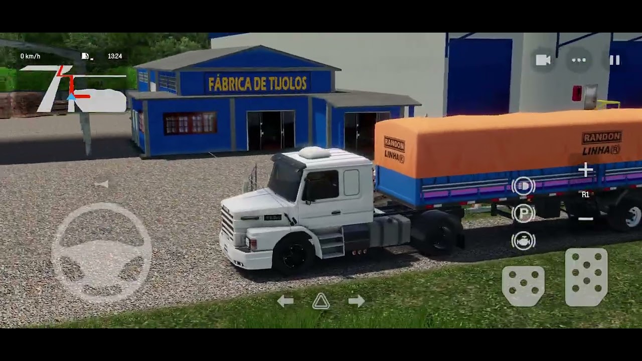 (Global truck) SCANIA 113H no carregamento do tijolo
