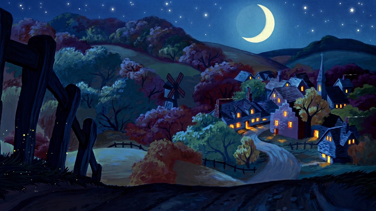 a calm summer night in the 1950s w/ oldies playing in another room | vintage ambience to relax