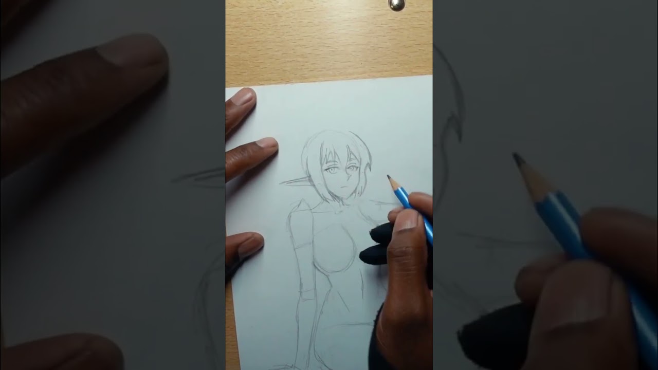 Paper Drawing Challenge: Level Up Your Anime Art Skills! #shorts
