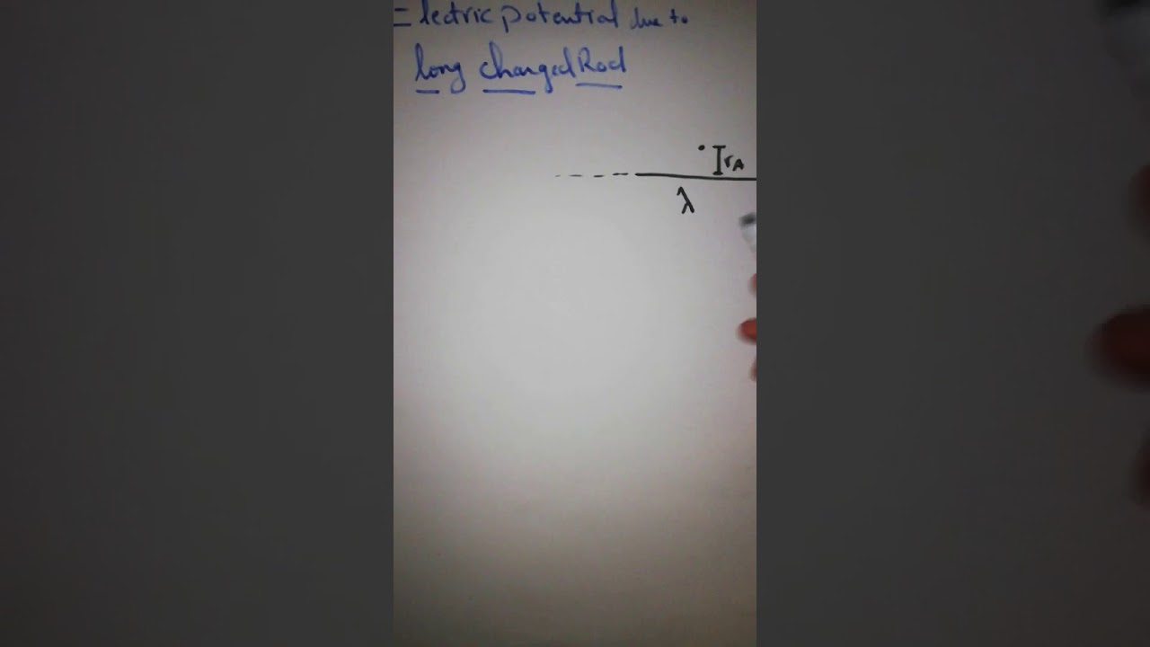 Electric potential due to charged rod