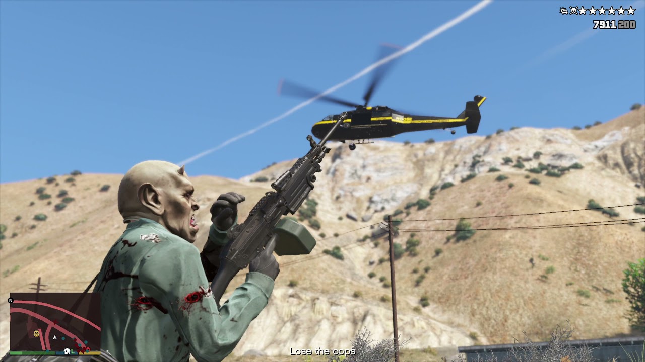 GTA 5 - The Train Heist + Six Star Escape