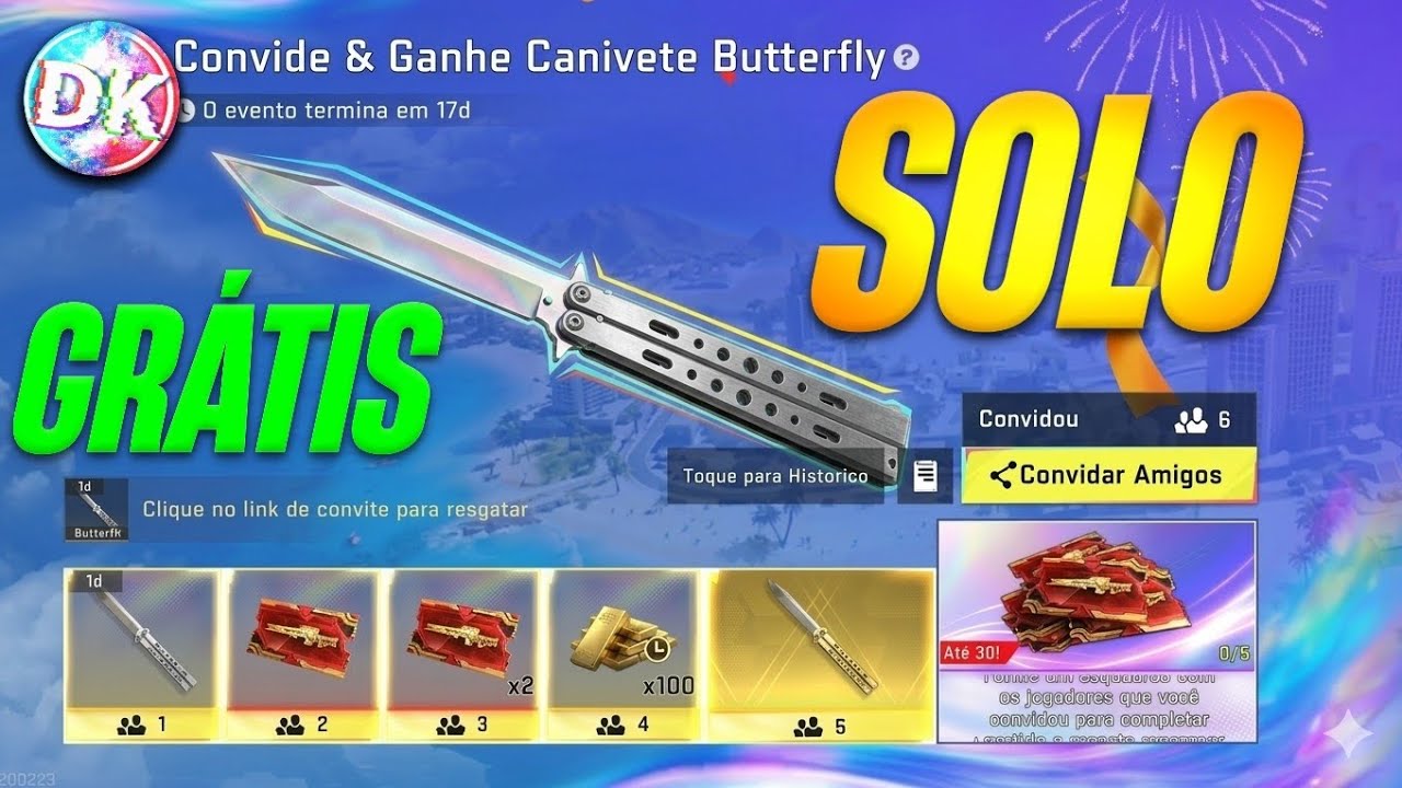 COMO FAZER O EVENTO DE CHAMAR AMIGOS SOLO OURO GRÁTIS FACA BUTTERFLY GRÁTIS NOVO EVENTO BLOOD STRIKE