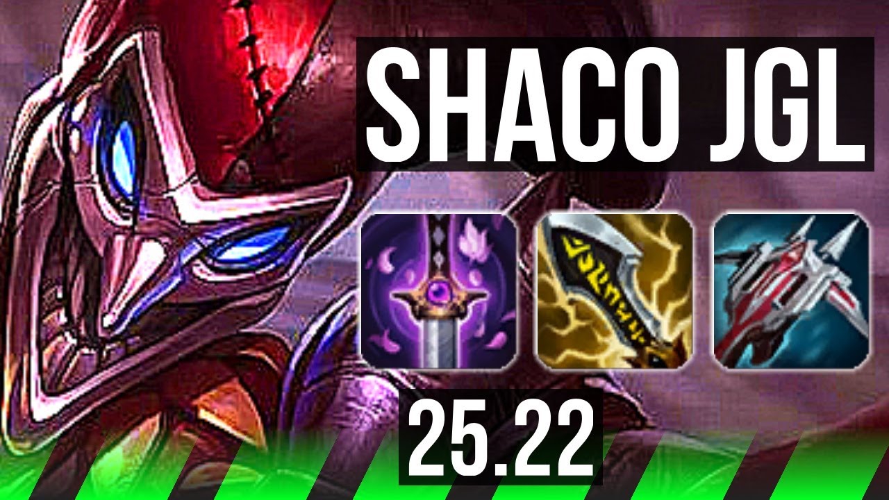 SHACO vs KHA'ZIX (JGL) | 16/3/9, Godlike | KR Master | 25.22