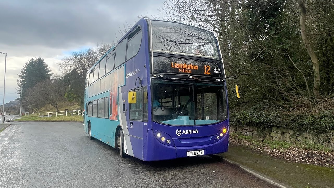 Arriva Wales Sapphire spec ADL Enviro 400 trident 4403 J300 ADW on the 12-Llandudno
