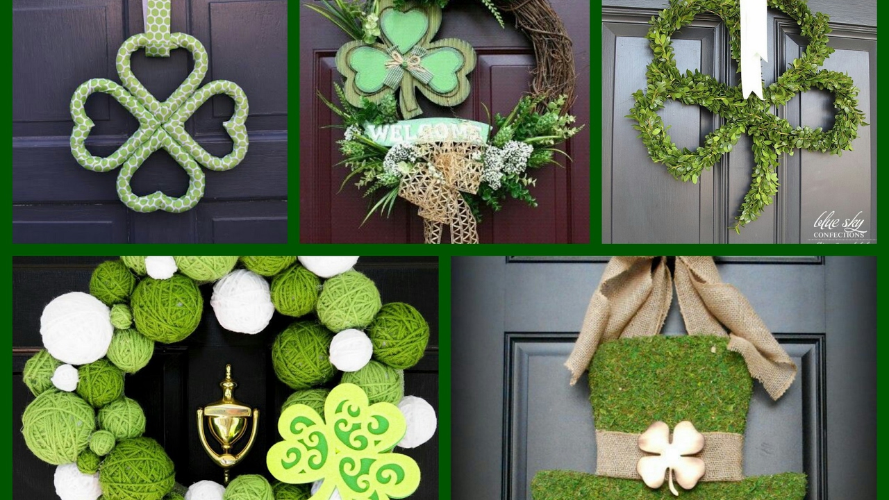 St Patricks Wreath Ideas - Spring Decorating Ideas - Saint Patrick's Day Decor Inspo