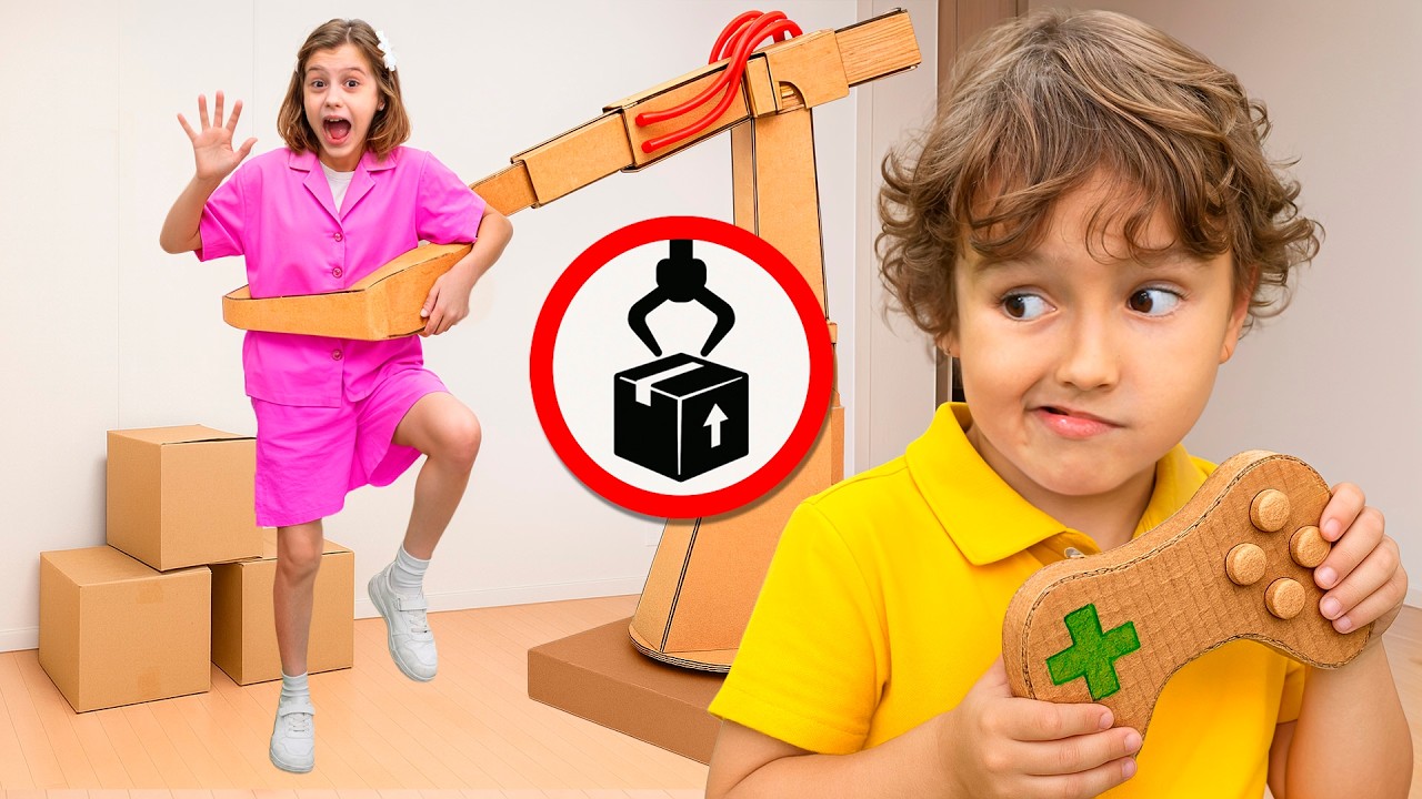 Eva and the Friends cardboard challenges and adventures
