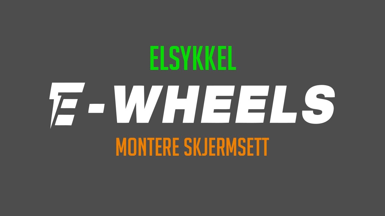 E-Wheels - Montere skjermsett p&aring; MoMAs elsykkel
