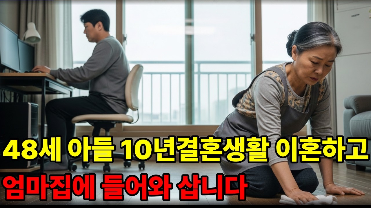 48세 아들 10년결혼생활 이혼하고 엄마집에 들어와 삽니다.