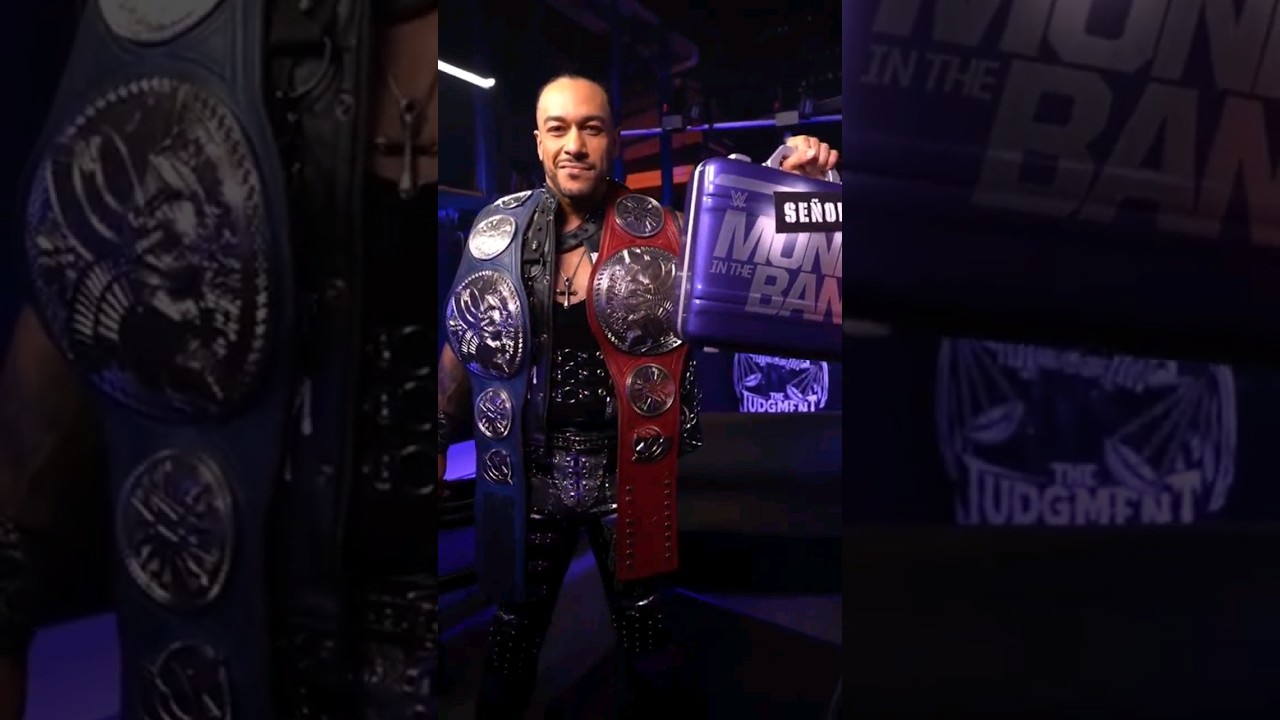 Damian Priest and his new briefcase SE&Ntilde;OR Money in the bank 💜💼